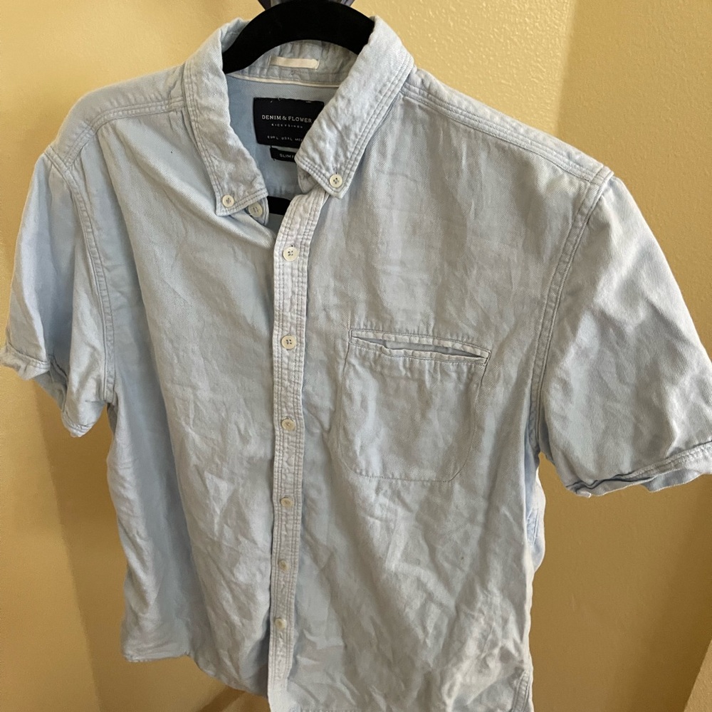 Denim and Flower, breathable, button-down casual shirt